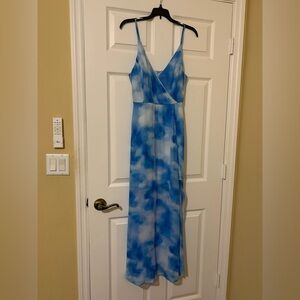 Xtraordinary Blue‎ and White Spaghetti Strap Sundress Size Small Casual Coquette